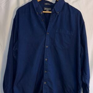 Eddie Bauer Men's Navy Button-Down Shirt